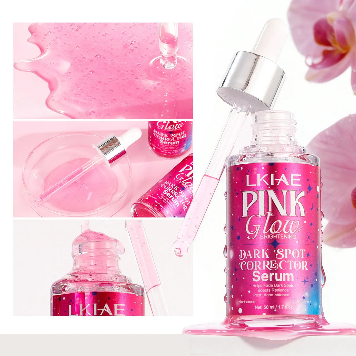 Sérum Correcteur Taches AILKE Pink Glow 50ml – Niacinamide, Glutathion & Acide Hyaluronique – CLEVI Paris
