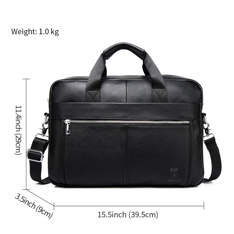 Serviette Homme Cuir Véritable 15" Laptop – CLEVI Paris
