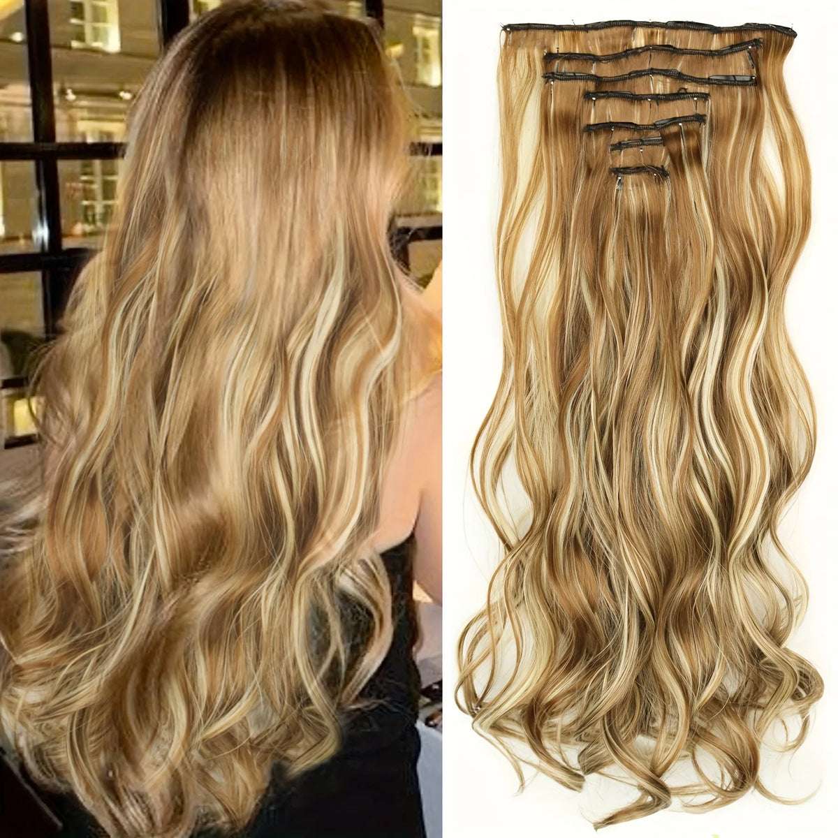 Extensions Cheveux Clips 7 Pcs Synthétique 50 Couleurs – CLEVI Paris