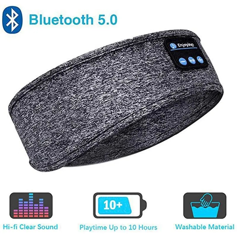 Bandeau Audio Bluetooth 5.0 avec Masque de Sommeil — ANC, Élastique, Sport & Nuit | CLEVI Paris