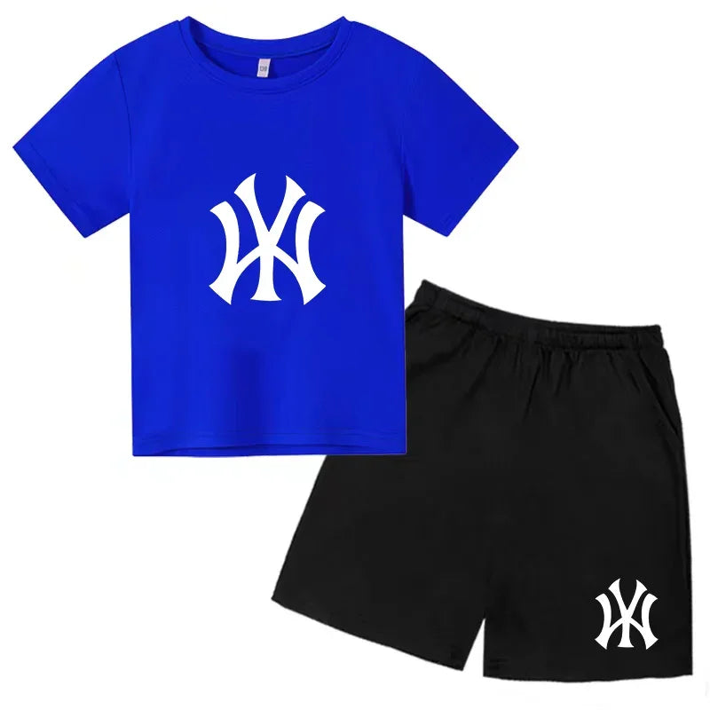 Ensemble enfant T-shirt à lettres et short – CLEVI Paris