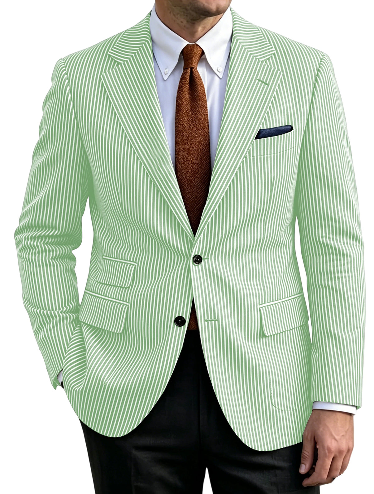 Blazer rayé homme en coton – CLEVI Paris