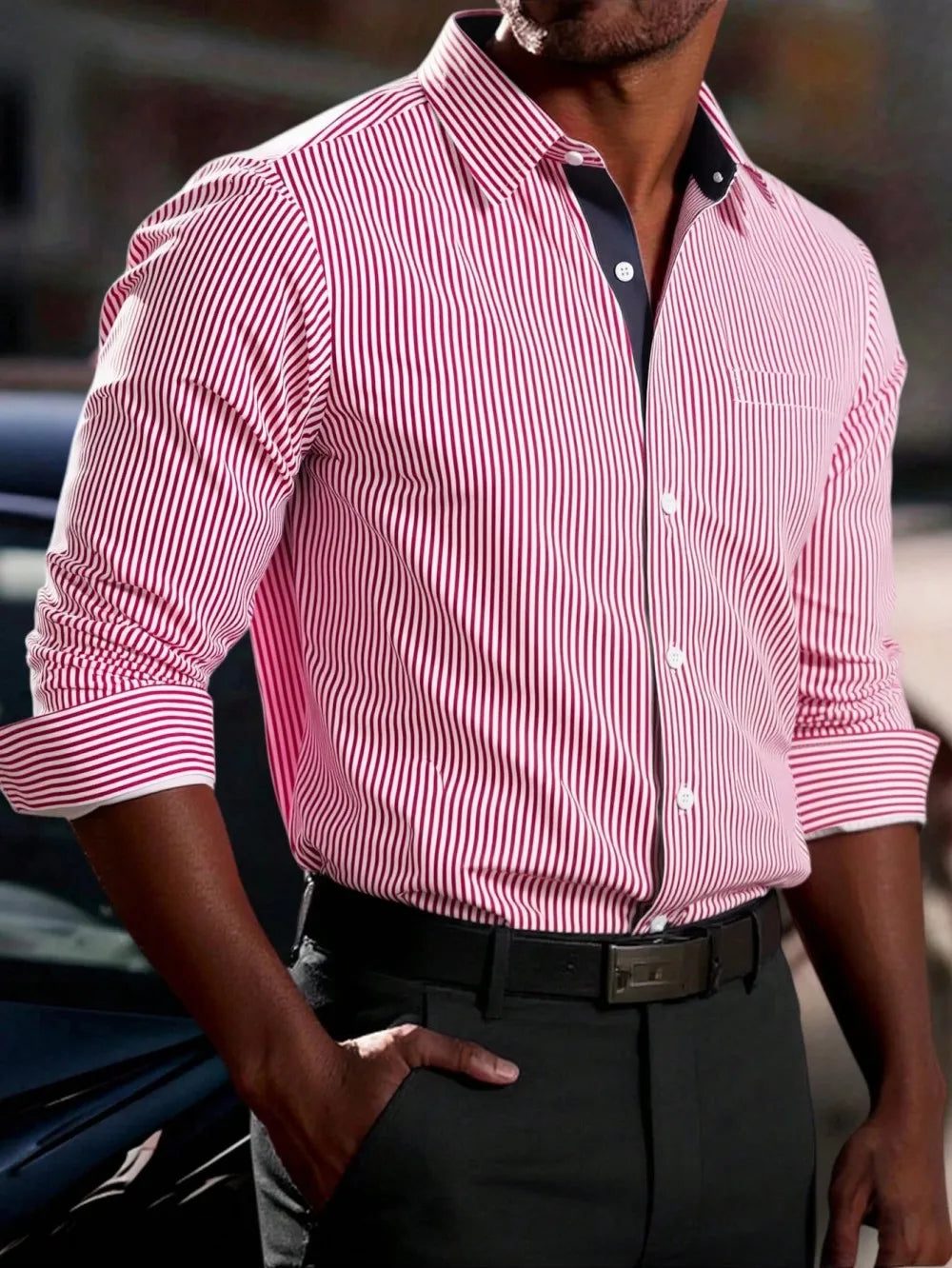 Chemise homme rayée élégante – CLEVI Paris