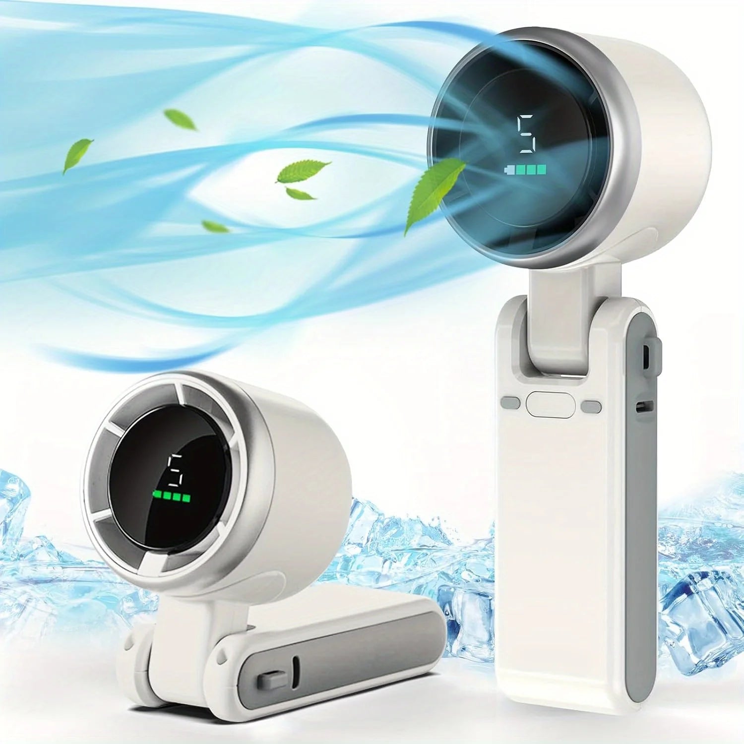 Ventilateur 3-en-1 Pliable Rechargeable USB 3600mAh 5 Vitesses Voyage – CLEVI Paris