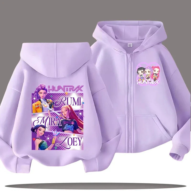Sweat à capuche enfant zippé imprimé – CLEVI Paris