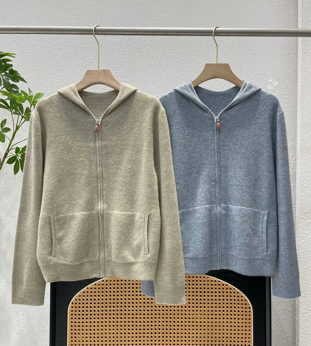 Ensemble femme, cardigan à capuche et pantalon – CLEVI Paris