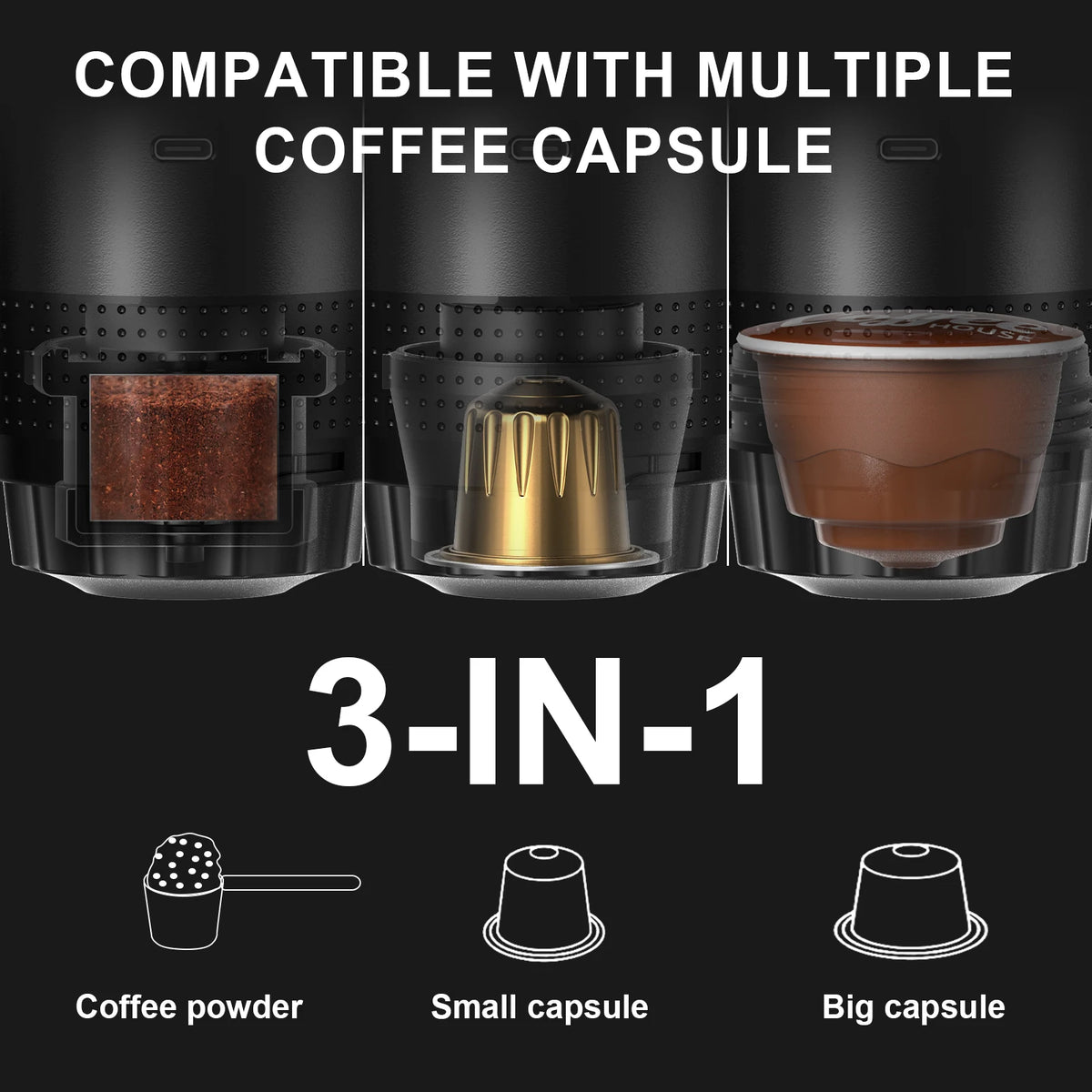 Machine expresso portable 3-en-1 DENOKIN – CLEVI Paris