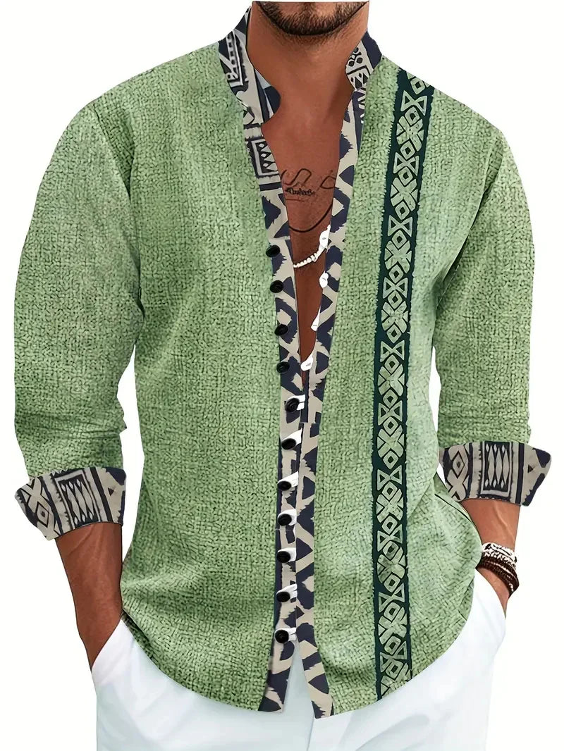 Chemise Homme Imprimé Perroquet 3D – CLEVI Paris