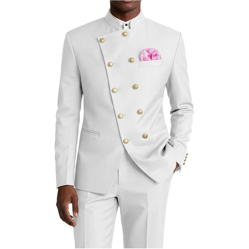 Costume Homme 2 Pièces Col Mandarin – CLEVI Paris