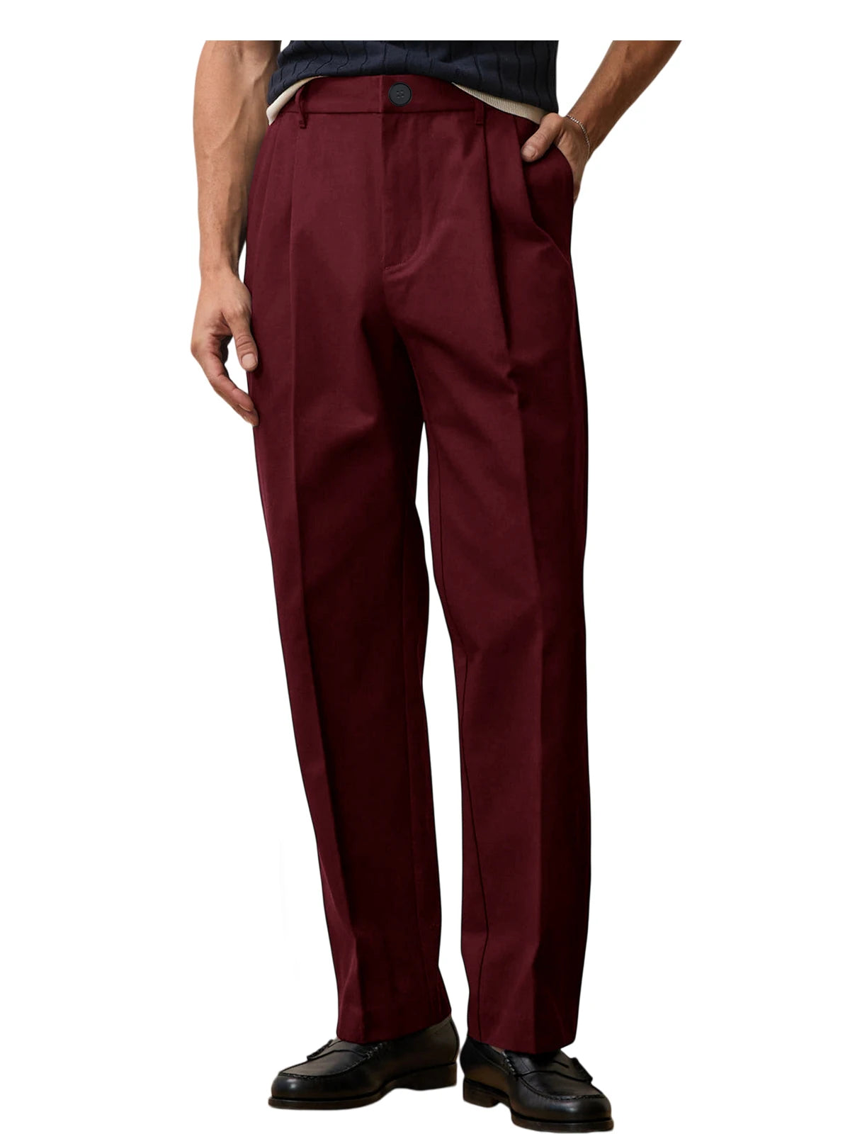 Pantalon homme taille haute coupe large – CLEVI Paris