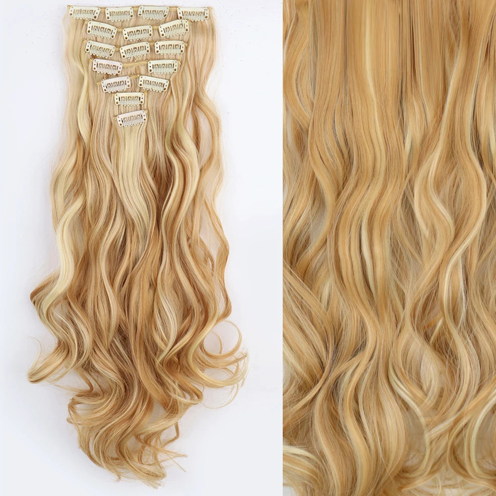 Extensions Cheveux Clips 7 Pcs Synthétique 50 Couleurs – CLEVI Paris