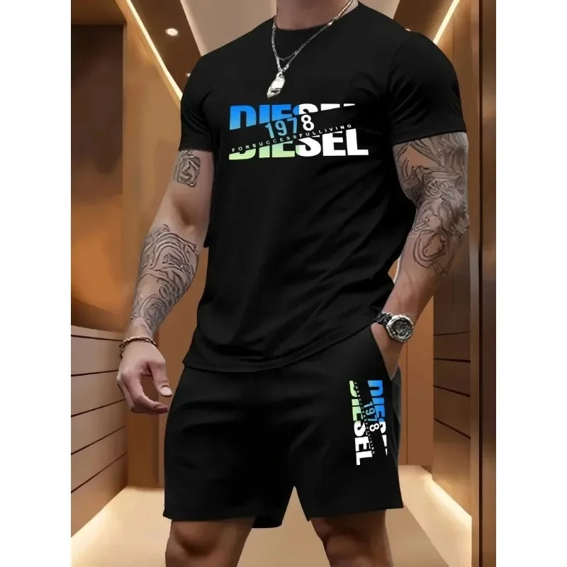 Ensemble homme imprimé, short taille élastique – CLEVI Paris