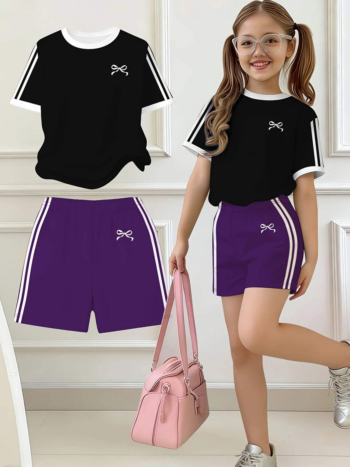 Ensemble enfant t-shirt et short imprimé – CLEVI Paris