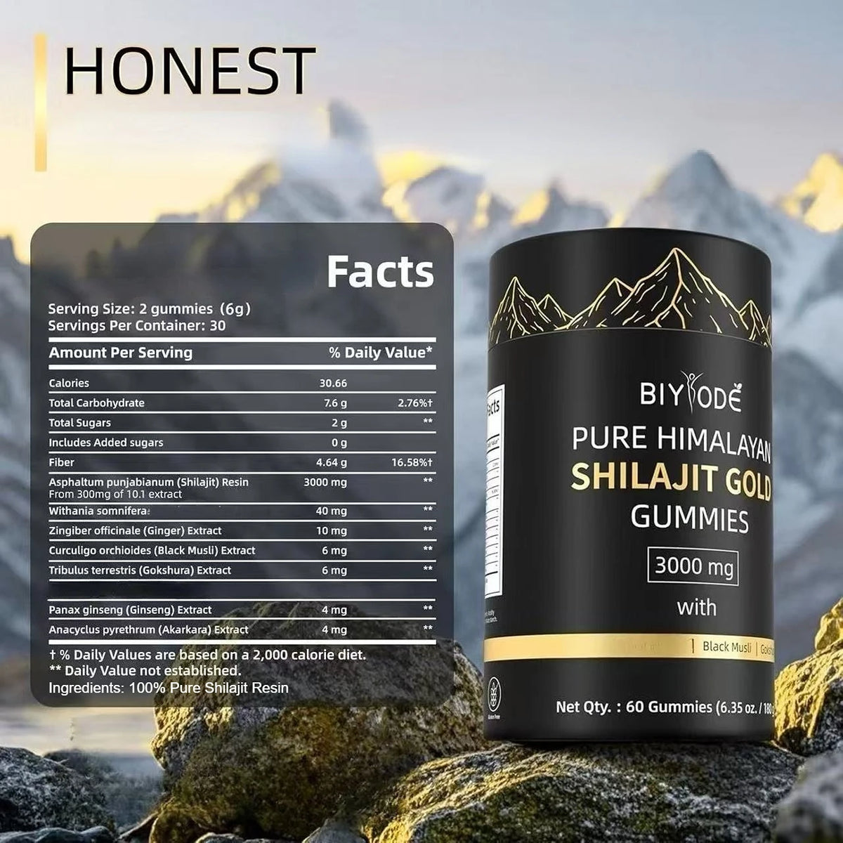 Shilajit en gommes à mâcher – CLEVI Paris
