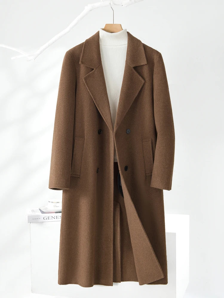 Manteau homme en laine à double boutonnage – CLEVI Paris