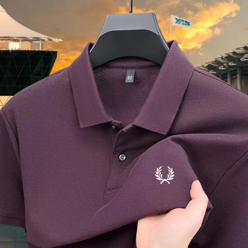 Polo Homme 100% Coton Broderie Épi Slim Fit Anti-Froissage Golf Casual Été M-4XL – CLEVI Paris