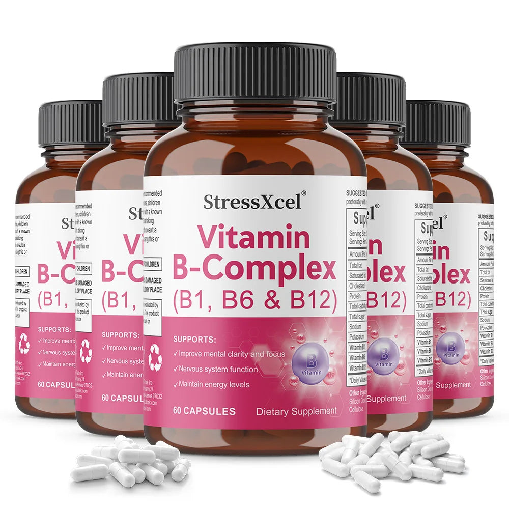 Complexe vitamines B1 B6 B12, 60 capsules – CLEVI Paris