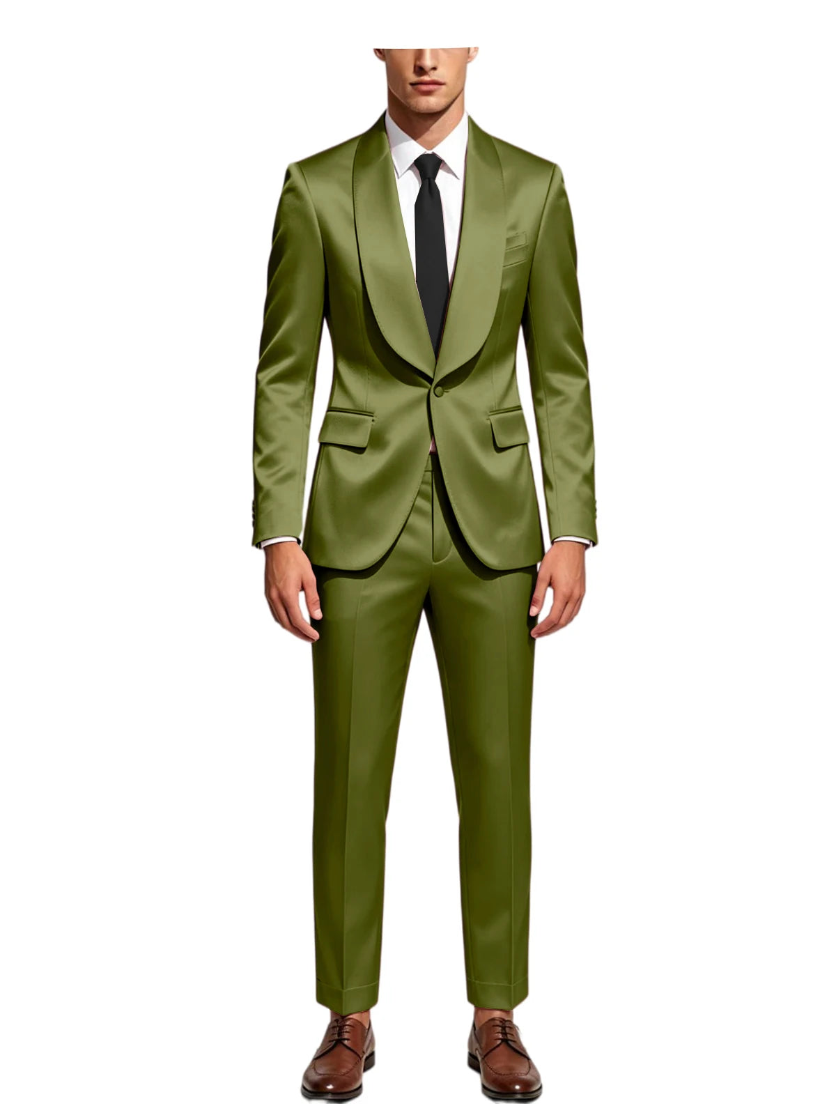 Smoking homme 2 pièces en satin – CLEVI Paris