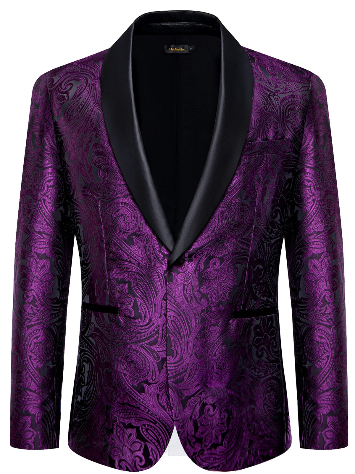 Blazer Paisley Homme Revers Satin – CLEVI Paris