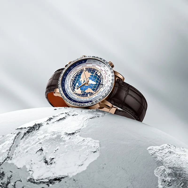 Montre Homme Automatique World Time Agelocer – CLEVI Paris