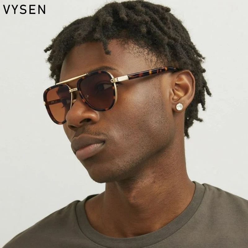 Lunettes homme ovales aviateur double pont – CLEVI Paris