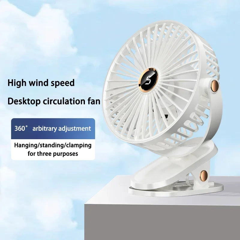 Ventilateur à clipser rechargeable, veilleuse LED – CLEVI Paris