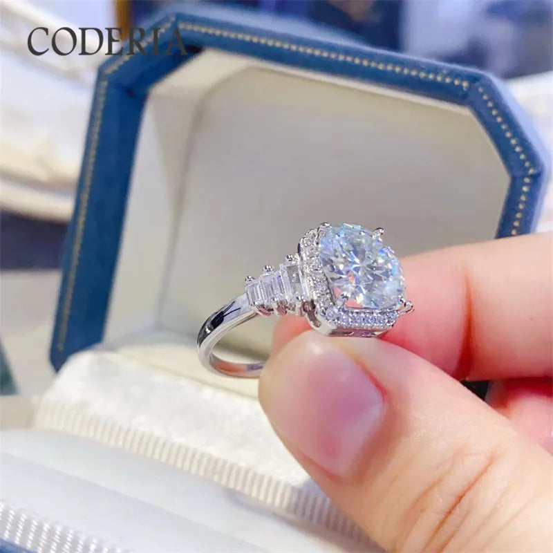 Bague Femme Moissanite 3 Carats Argent 925 – CLEVI Paris