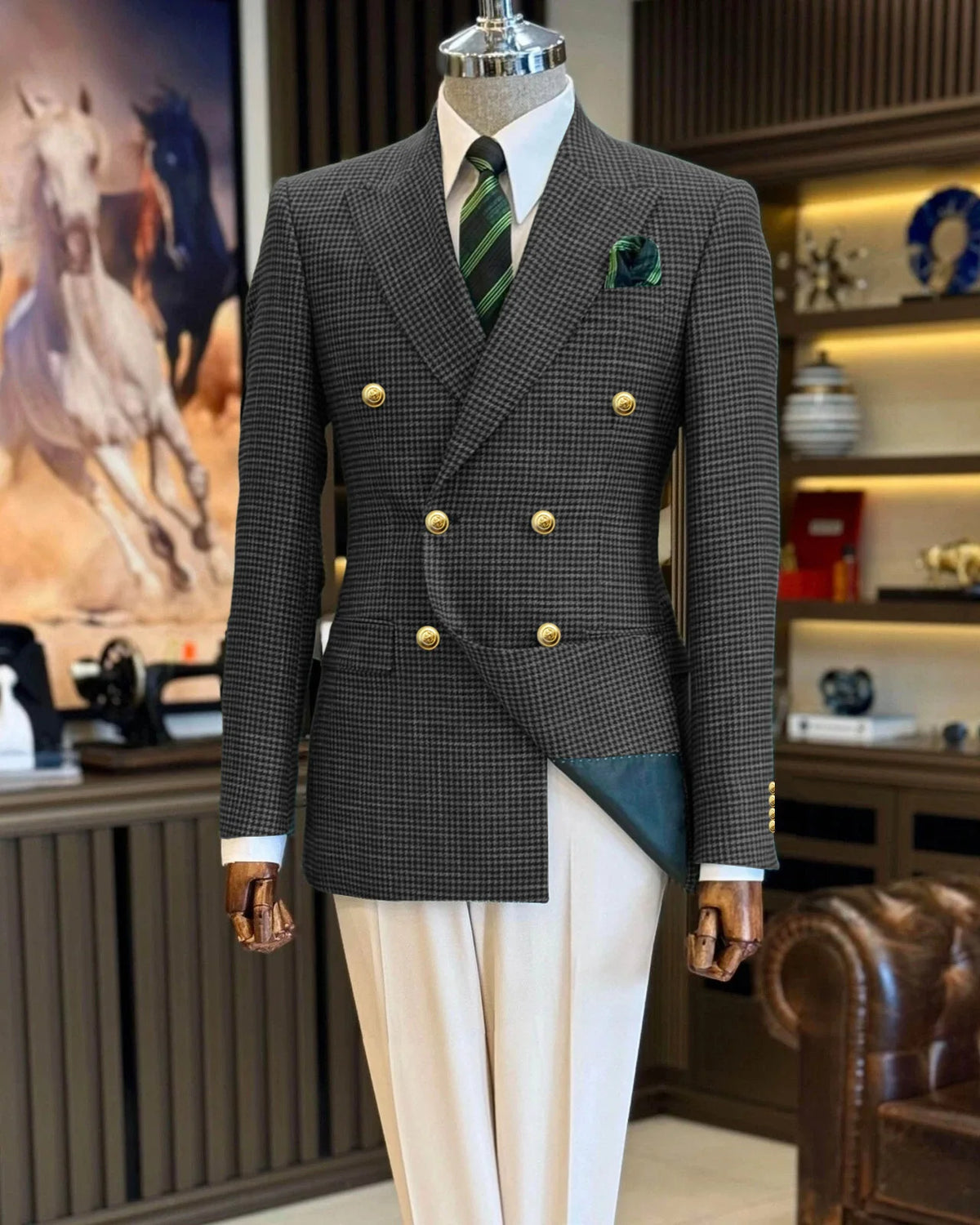 Blazer homme croisé grande taille – CLEVI Paris