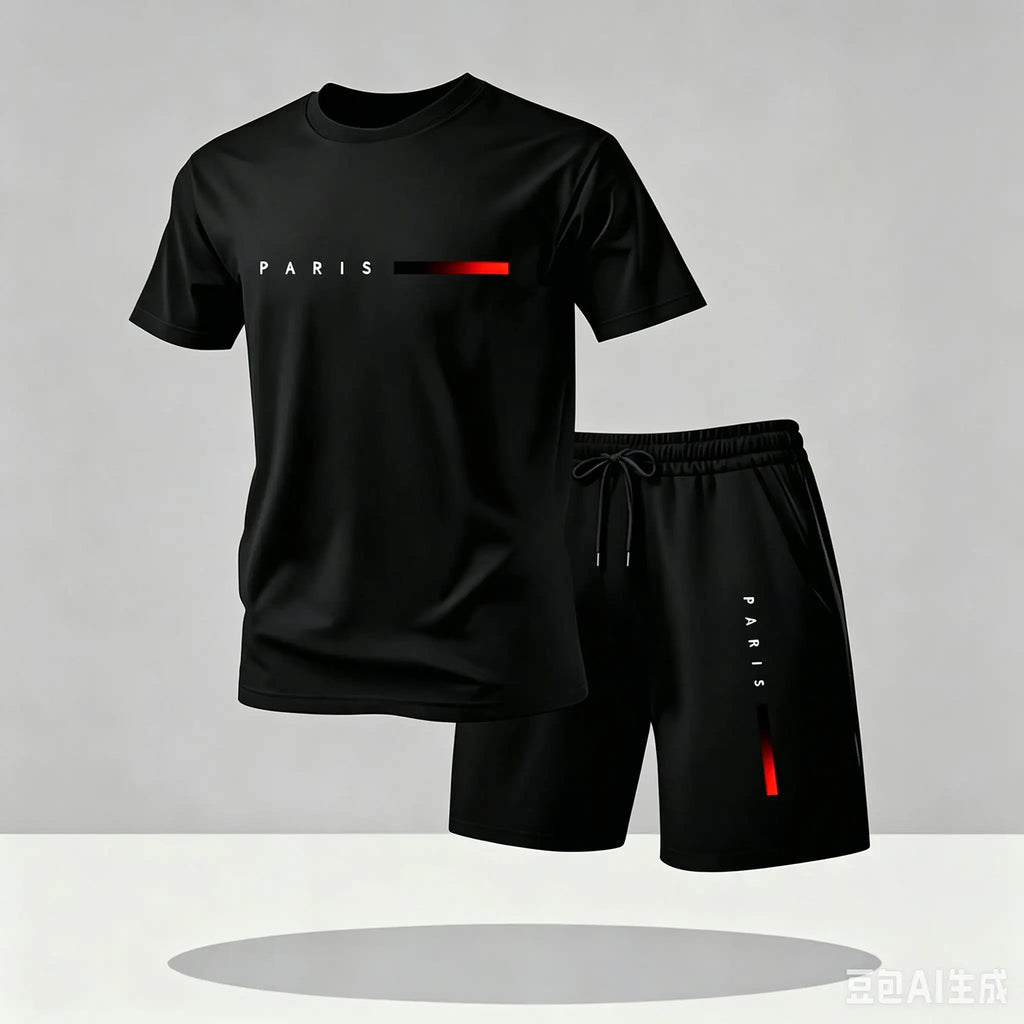 Ensemble homme t-shirt et short en maille – CLEVI Paris