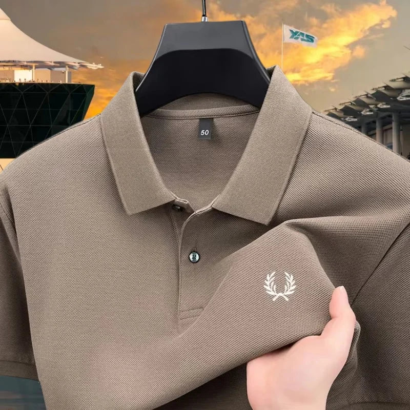 Polo Homme 100% Coton Broderie Épi Slim Fit Anti-Froissage Golf Casual Été M-4XL – CLEVI Paris