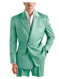 Costume 2 pièces en lin homme vert olive – CLEVI Paris