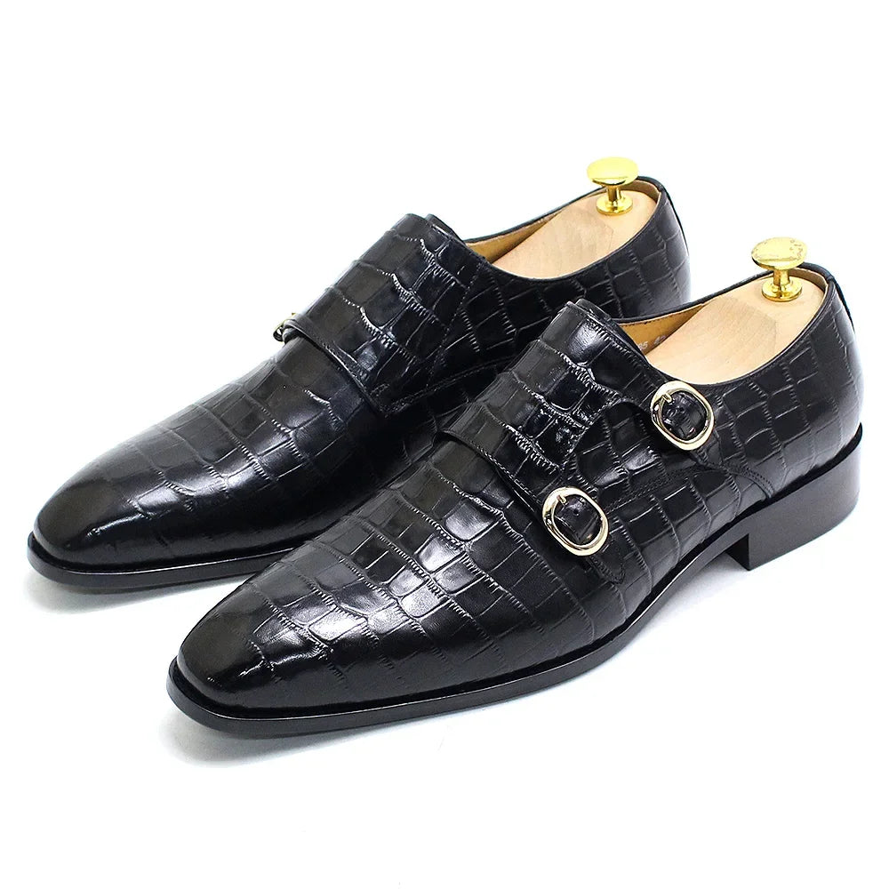 Chaussures homme en cuir à double boucle – CLEVI Paris
