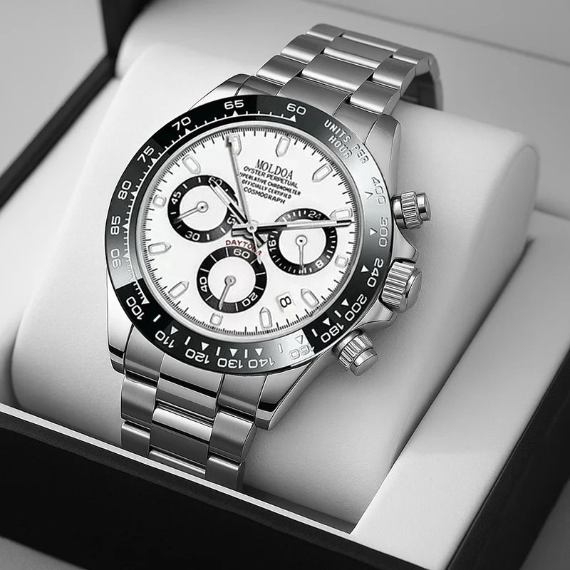 Montre Quartz Homme Cadran Points & Lignes Bracelet Alliage 10 Coloris – CLEVI Paris