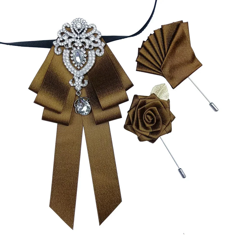 Ensemble nœud papillon 3 pièces, fleurs – CLEVI Paris
