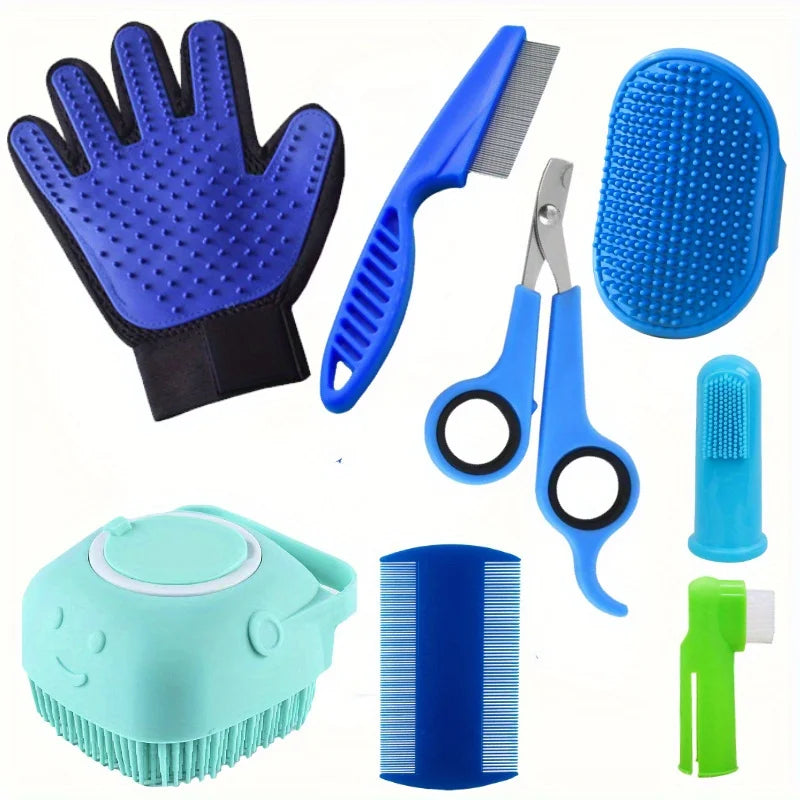 Kit de toilettage animaux 8 pièces avec peignes – CLEVI Paris