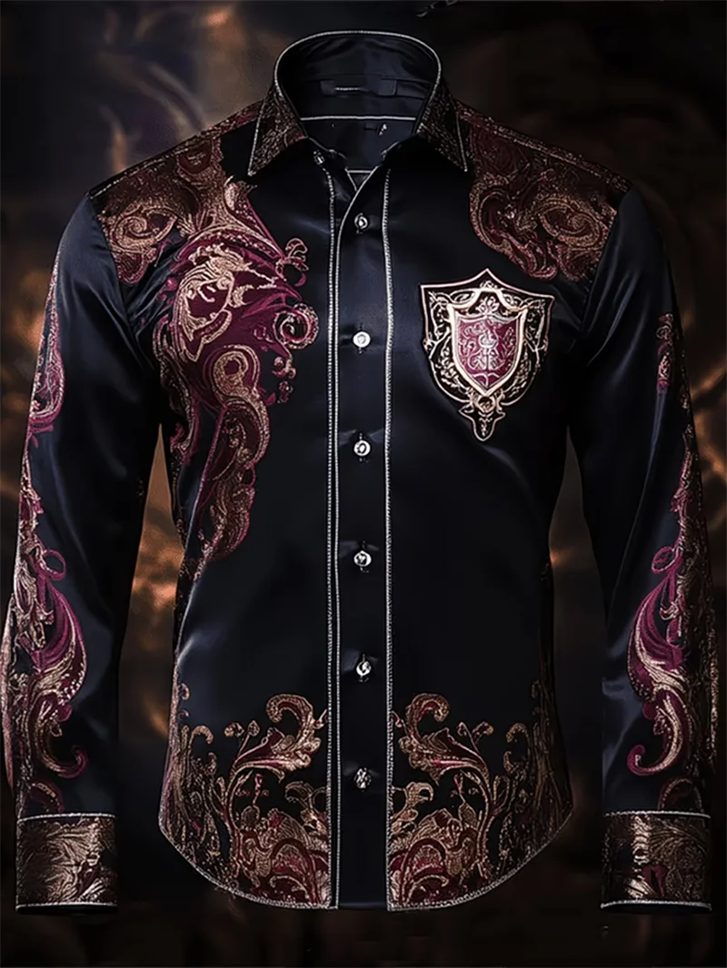 Chemise Homme à Motifs et Badge 3D – CLEVI Paris