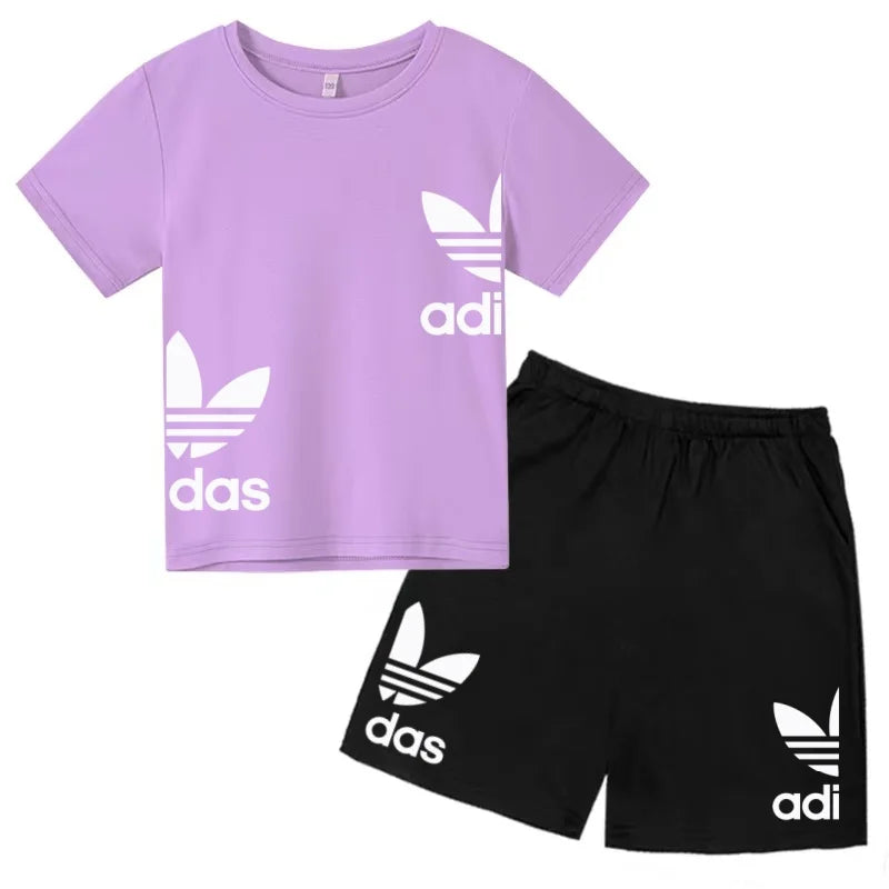 Ensemble enfant T-shirt à lettres et short – CLEVI Paris