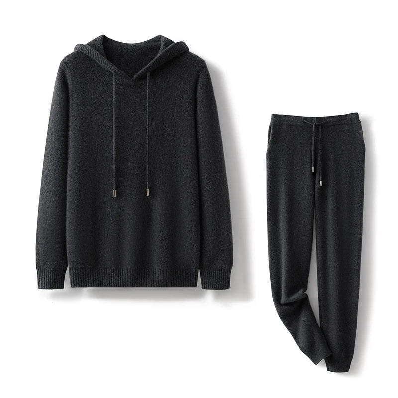 Ensemble homme en cachemire à capuche – CLEVI Paris