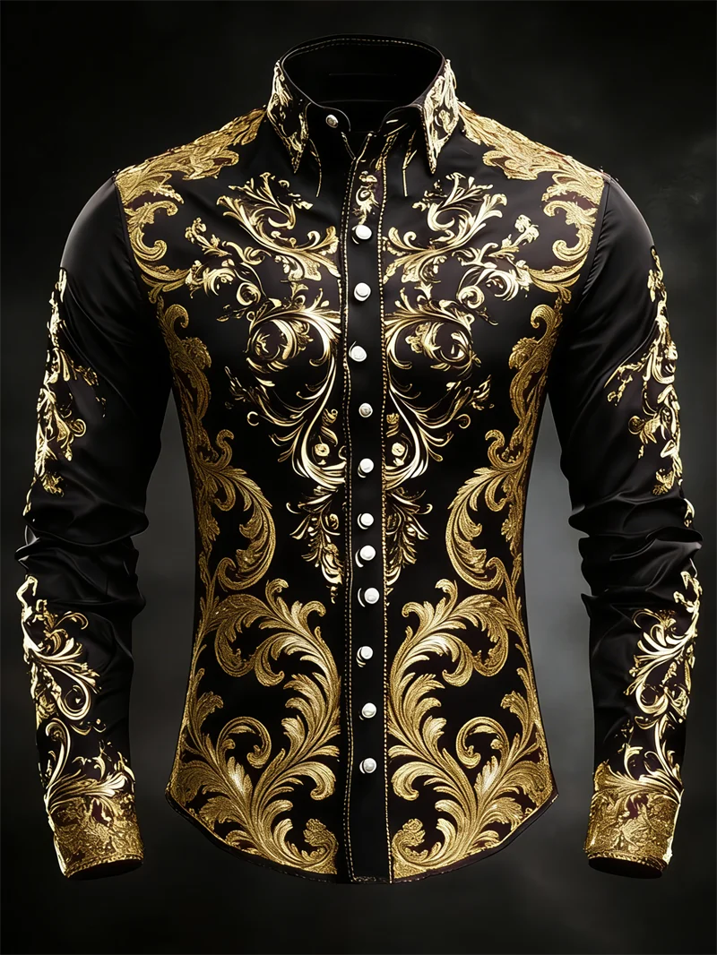 Chemise Homme Imprimé Branche 3D – CLEVI Paris