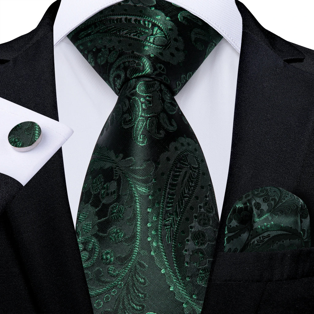 Coffret cravate homme paisley, pochette et boutons – CLEVI Paris
