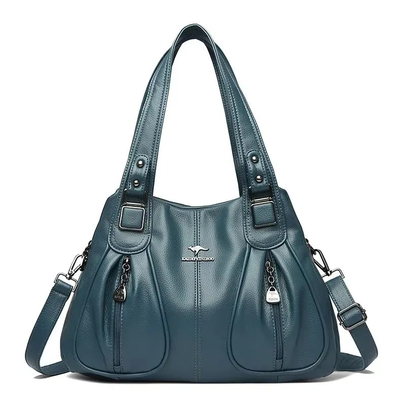 Sac Croisé Cuir Véritable Motif Alligator 3 Poches – CLEVI Paris