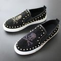 Mocassins Homme Cuir Rivets Skull – CLEVI Paris