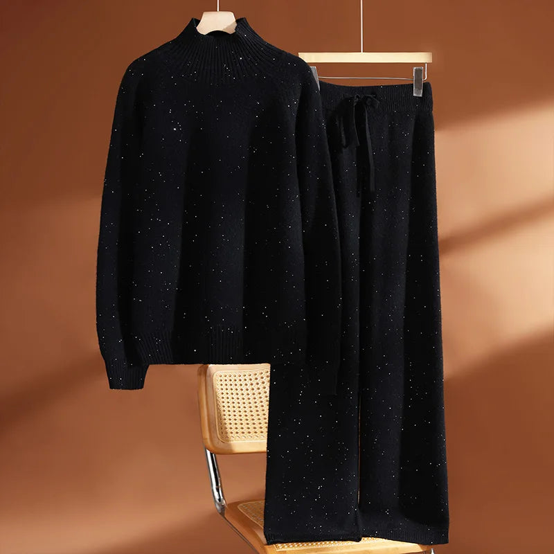 Ensemble mérinos à paillettes femme – CLEVI Paris