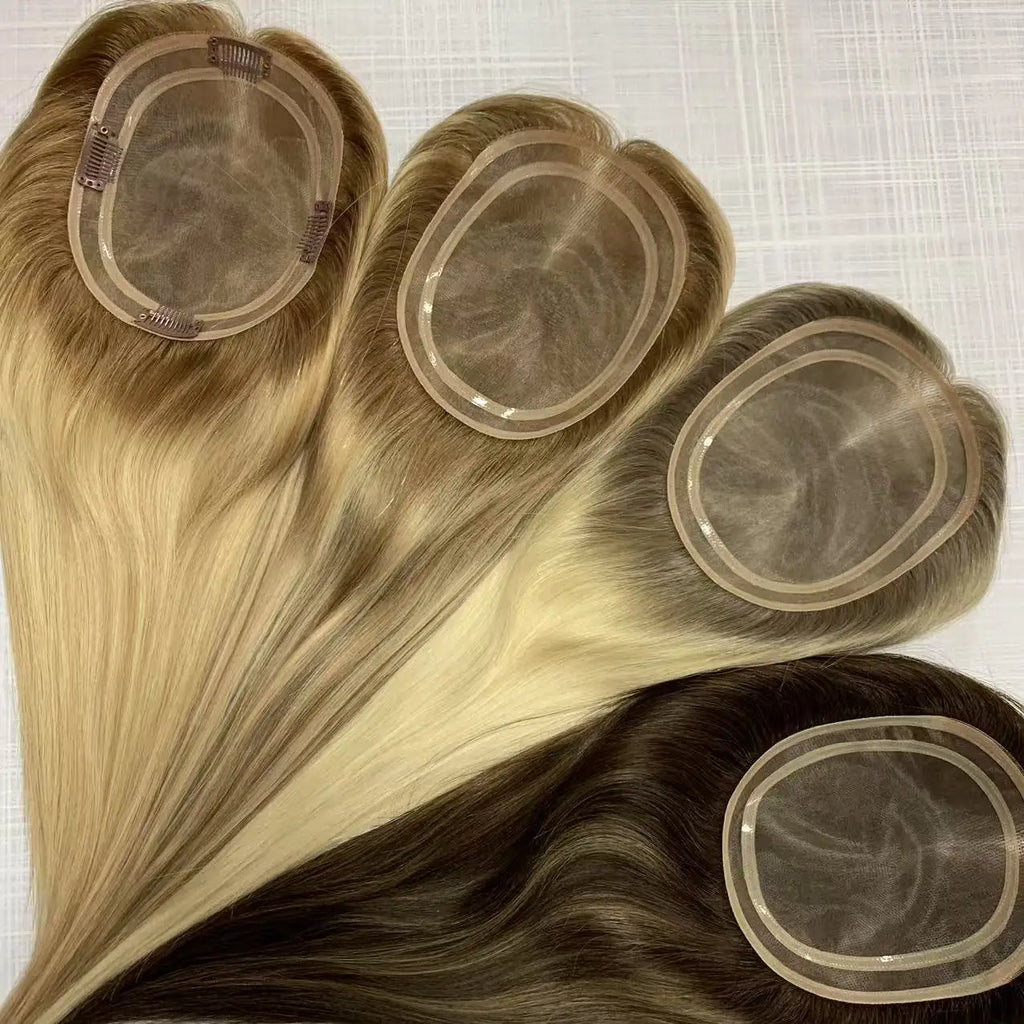 Topper Capillaire Mono Lace 5,5x6,5 Pouces – Cheveux Humains Virgin Hair – CLEVI Paris