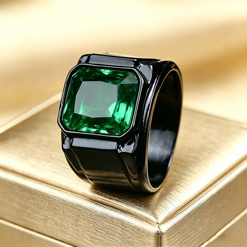 Bague Unisexe Signet à Pierre Colorée – CLEVI Paris