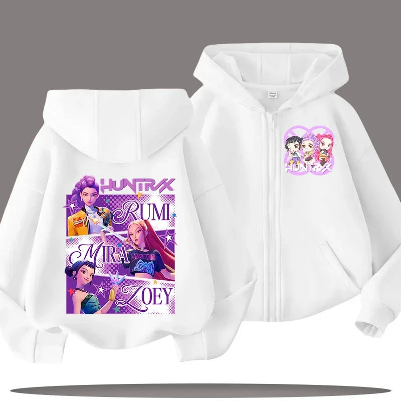 Sweat à capuche enfant zippé imprimé – CLEVI Paris