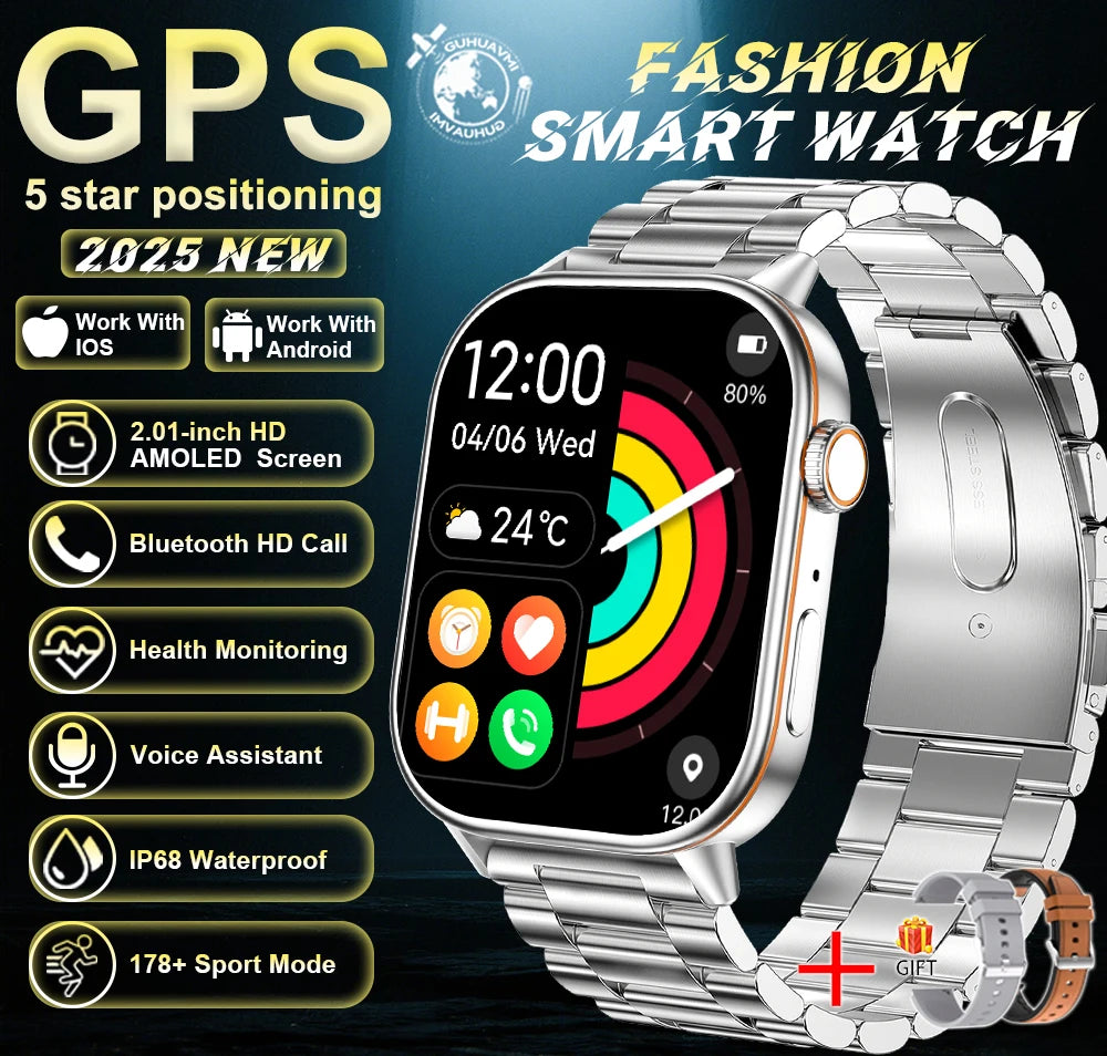 Montre connectée GUHUAVMI AMOLED 2,01 pouces – CLEVI Paris