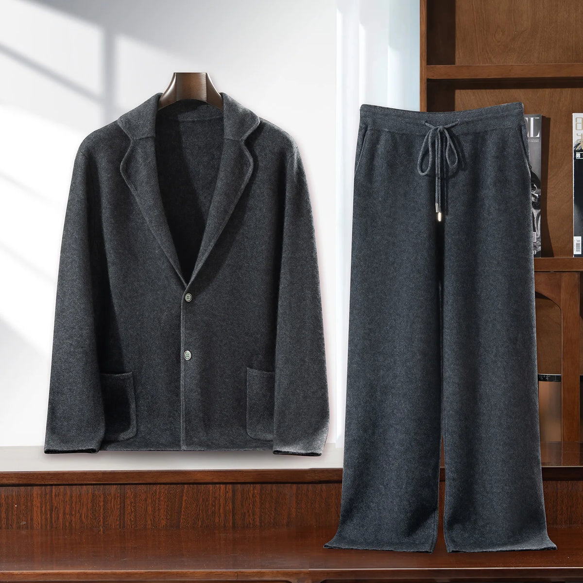 Ensemble homme cachemire à col cranté – CLEVI Paris