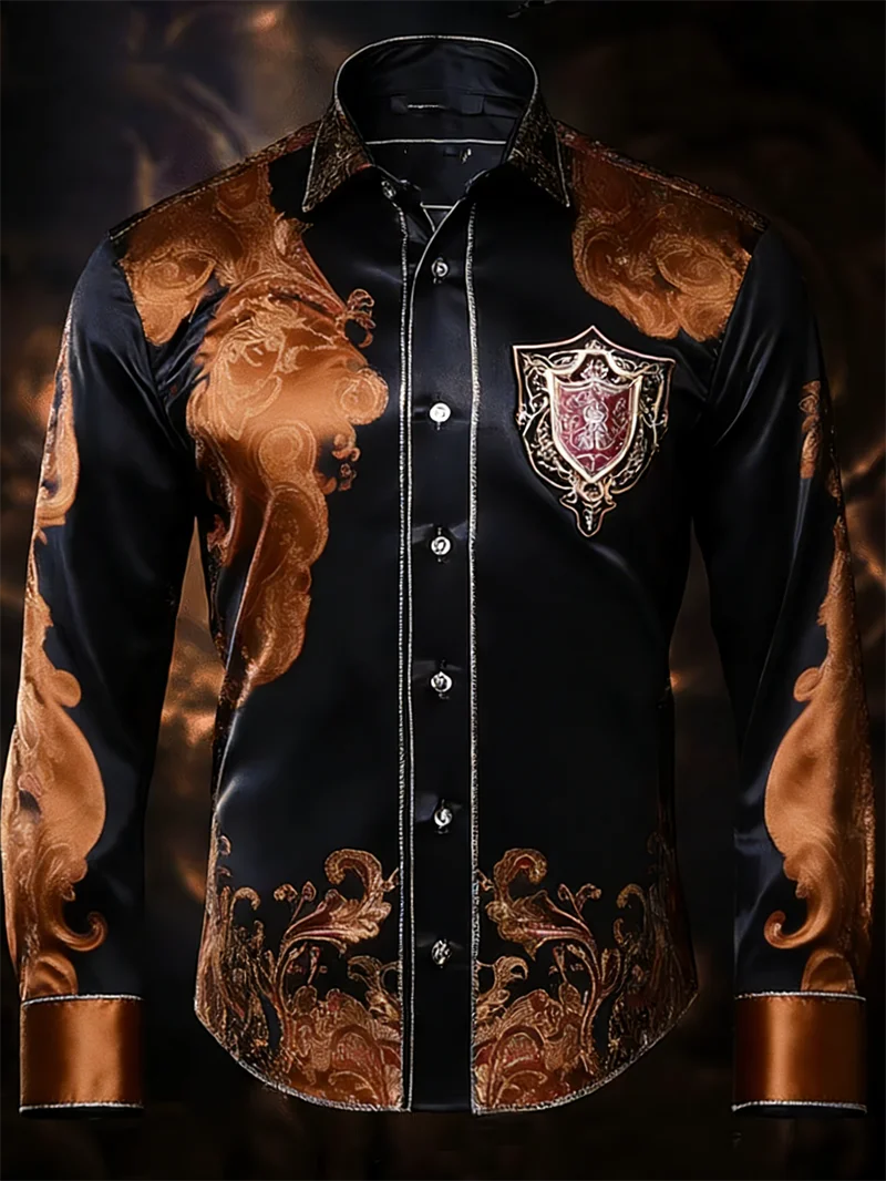 Chemise Homme à Motifs et Badge 3D – CLEVI Paris