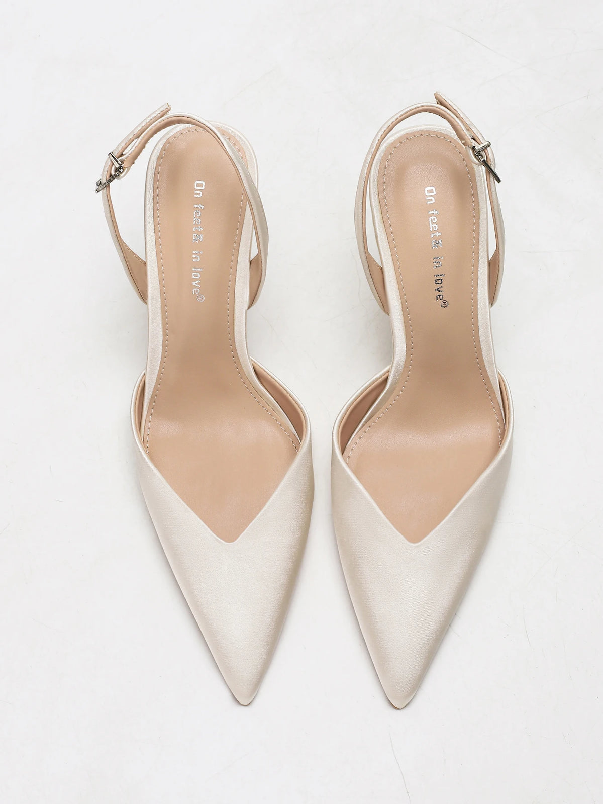 Escarpins slingback satinés – CLEVI Paris